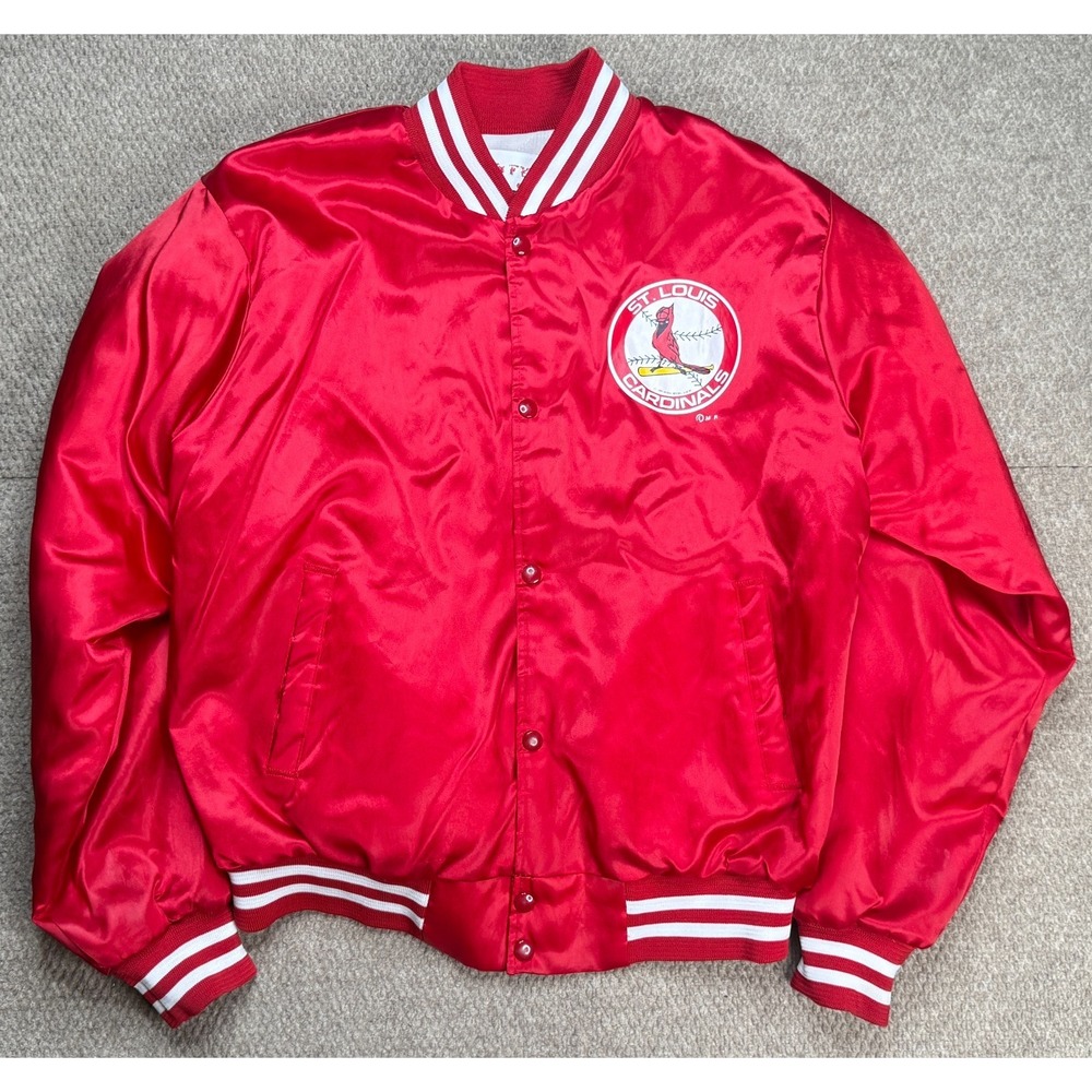 Locker Line Rare Vtg MLB‎ St. Louis Cardinal Satin Bomber Jacket Size Large